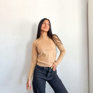 Sweater trenza largo