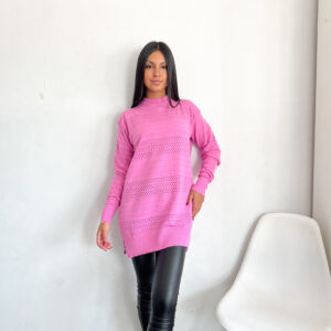 Sweater largo calado